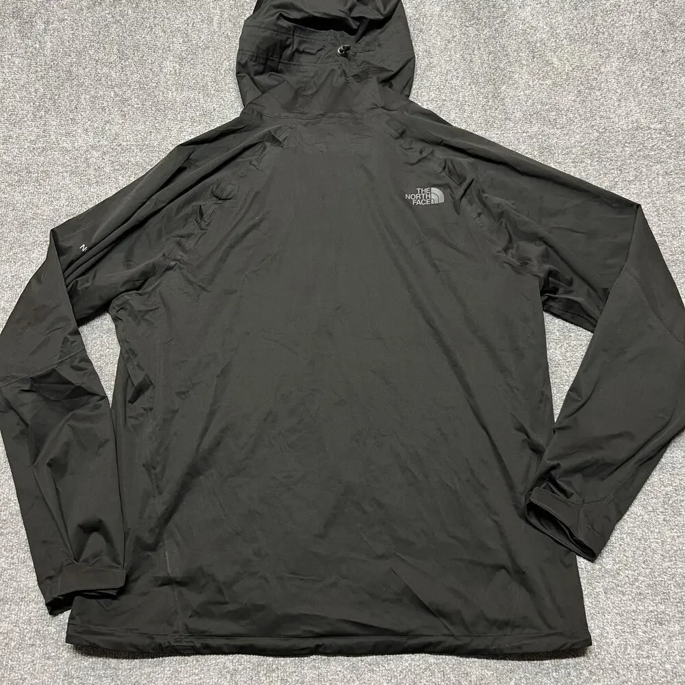 The North Face Jacket Mens XL Black Hooded Rain DryVent Waterproof Sunbelt Logo